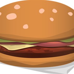 Hamburger-cheeseburger-burger-lunch Play Mat (rectangle) by 99art