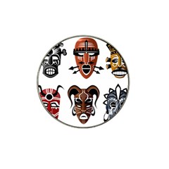 Tribal-masks-african-culture-set Hat Clip Ball Marker (10 Pack) by 99art