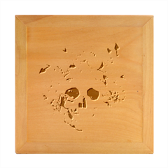 Day Of The Dead Skull Art Wood Photo Frame Cube by 99art