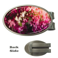 Pink Flower Money Clips (oval)  by artworkshop