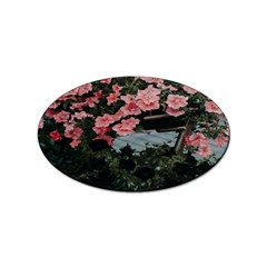 Pink Peony  Flower Sticker Oval (10 Pack) by artworkshop