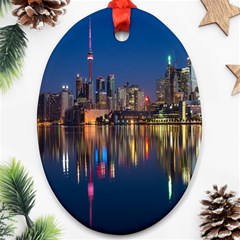 Seaside River Oval Ornament (two Sides)