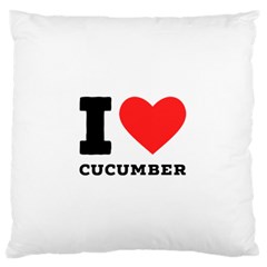 I Love Cucumber Standard Premium Plush Fleece Cushion Case (two Sides) by ilovewhateva