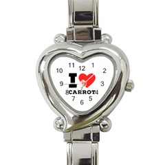 I Love Carrots  Heart Italian Charm Watch by ilovewhateva