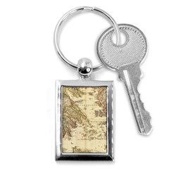 Map Of Greece Archipelago Key Chain (rectangle) by B30l