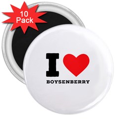 I Love Boysenberry  3  Magnets (10 Pack)  by ilovewhateva