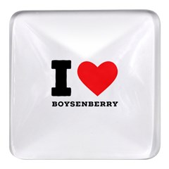 I Love Boysenberry  Square Glass Fridge Magnet (4 Pack) by ilovewhateva