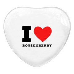 I Love Boysenberry  Heart Glass Fridge Magnet (4 Pack) by ilovewhateva