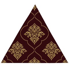 Vector Gold Ornament Pattern Seamless Damask Wooden Puzzle Triangle by danenraven