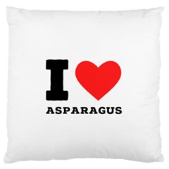 I Love Asparagus  Large Premium Plush Fleece Cushion Case (two Sides)