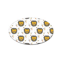 Lion Heads Pattern Design Doodle Sticker Oval (10 Pack) by Cowasu