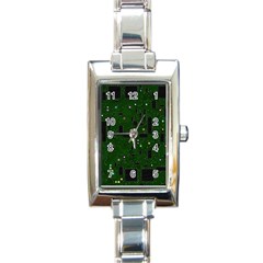 Circuit Board Conductor Tracks Rectangle Italian Charm Watch by Cowasu