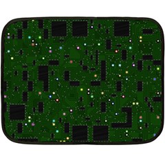 Circuit Board Conductor Tracks Fleece Blanket (mini) by Cowasu