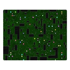 Circuit Board Conductor Tracks Premium Plush Fleece Blanket (large) by Cowasu