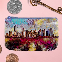 New York Skyline Manhattan City Large Coin Purse by Cowasu