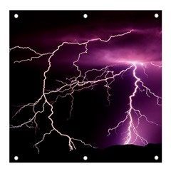 Storm Flashlight Space Nature Banner And Sign 4  X 4  by Cowasu