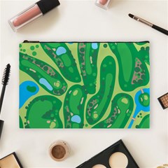 Golf Course Par Golf Course Green Cosmetic Bag (large)