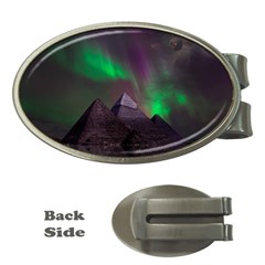 Fantasy Pyramid Mystic Space Aurora Money Clips (oval) 