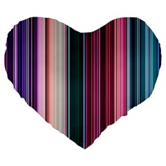 Vertical Line Color Lines Texture Large 19  Premium Heart Shape Cushions by Bangk1t