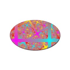 Geometric Abstract Colorful Sticker (oval)