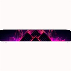 Synthwave City Retrowave Wave Small Bar Mat by Bangk1t