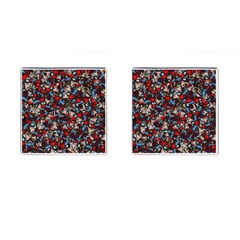 Harmonious Chaos Vibrant Abstract Design Cufflinks (square) by dflcprintsclothing