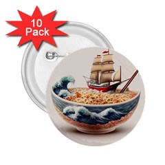 Noodles Pirate Chinese Food Food 2 25  Buttons (10 Pack)  by Ndabl3x