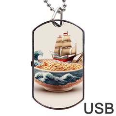 Noodles Pirate Chinese Food Food Dog Tag Usb Flash (two Sides) by Ndabl3x