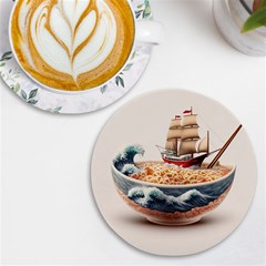 Noodles Pirate Chinese Food Food Uv Print Round Tile Coaster by Ndabl3x