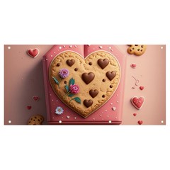 Cookies Valentine Heart Holiday Gift Love Banner And Sign 8  X 4  by Ndabl3x