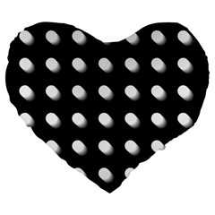 Background Dots Circles Graphic Large 19  Premium Flano Heart Shape Cushions