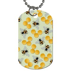 Honey Bee Bees Pattern Dog Tag (one Side) by Ndabl3x