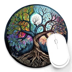 Tree Colourful Round Mousepad