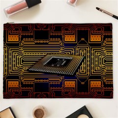 Processor Cpu Board Circuit Cosmetic Bag (xxl) by Wav3s