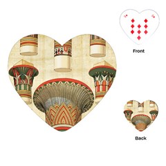 Egyptian Architecture Column Playing Cards Single Design (heart) by Wav3s