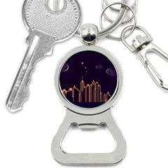 Skyscraper-town-urban-towers Bottle Opener Key Chain by Wav3s