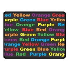 Red-yellow-blue-green-purple Two Sides Fleece Blanket (small) by Wav3s