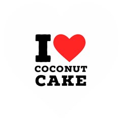 I Love Coconut Cake Wooden Puzzle Heart