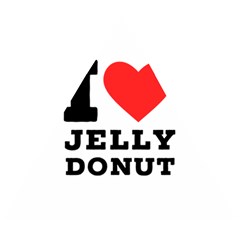 I Love Jelly Donut Wooden Puzzle Triangle by ilovewhateva