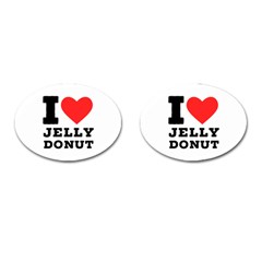 I Love Jelly Donut Cufflinks (oval)