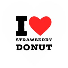 I Love Strawberry Donut Wooden Puzzle Heart by ilovewhateva