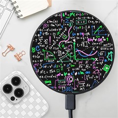 Math-linear-mathematics-education-circle-background Wireless Fast Charger(black) by Vaneshart