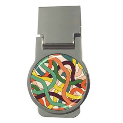 Snake Stripes Intertwined Abstract Money Clips (round)  by Vaneshop