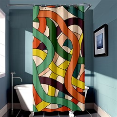 Snake Stripes Intertwined Abstract Shower Curtain 36  X 72  (stall) 