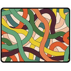 Snake Stripes Intertwined Abstract Two Sides Fleece Blanket (medium) by Vaneshop