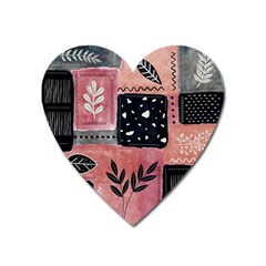 Floral Wall Art Heart Magnet