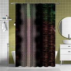 Leopard Animal Shawl Honeycomb Shower Curtain 48  X 72  (small)  by Vaneshop