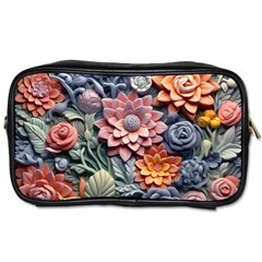 3d Flower Bloom Embossed Pattern Toiletries Bag (two Sides) by Vaneshop