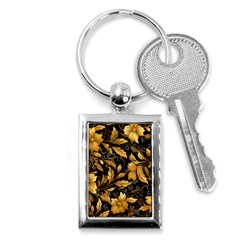 Flower Gold Floral Key Chain (rectangle) by Vaneshop