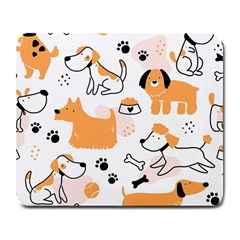 Seamless Pattern Of Cute Dog Puppy Cartoon Funny And Happy Large Mousepad